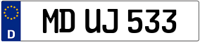 Trailer License Plate